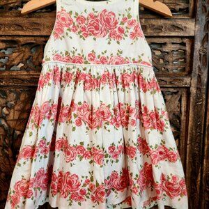 Janie and Jack Rose Garland Blossom Sateen Dress, size 12-18 months